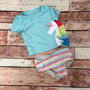 Carter's Aqua Unicorn Swim Set